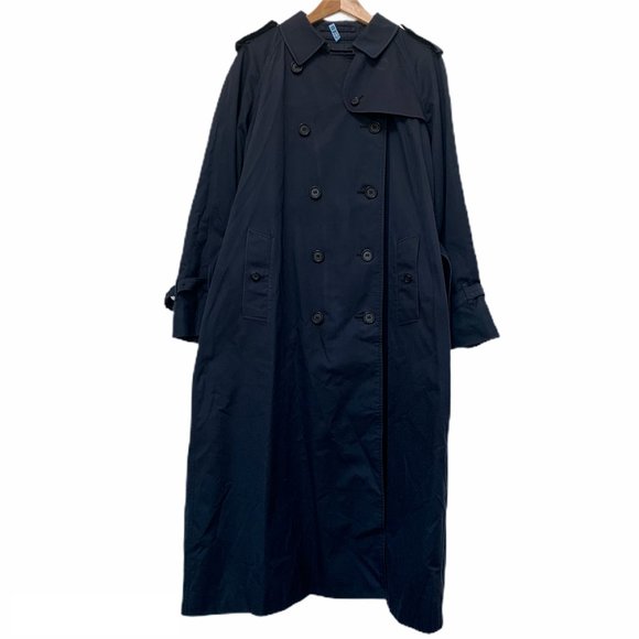 Vintage Burberry Navy Trench Coat - Picture 2 of 9